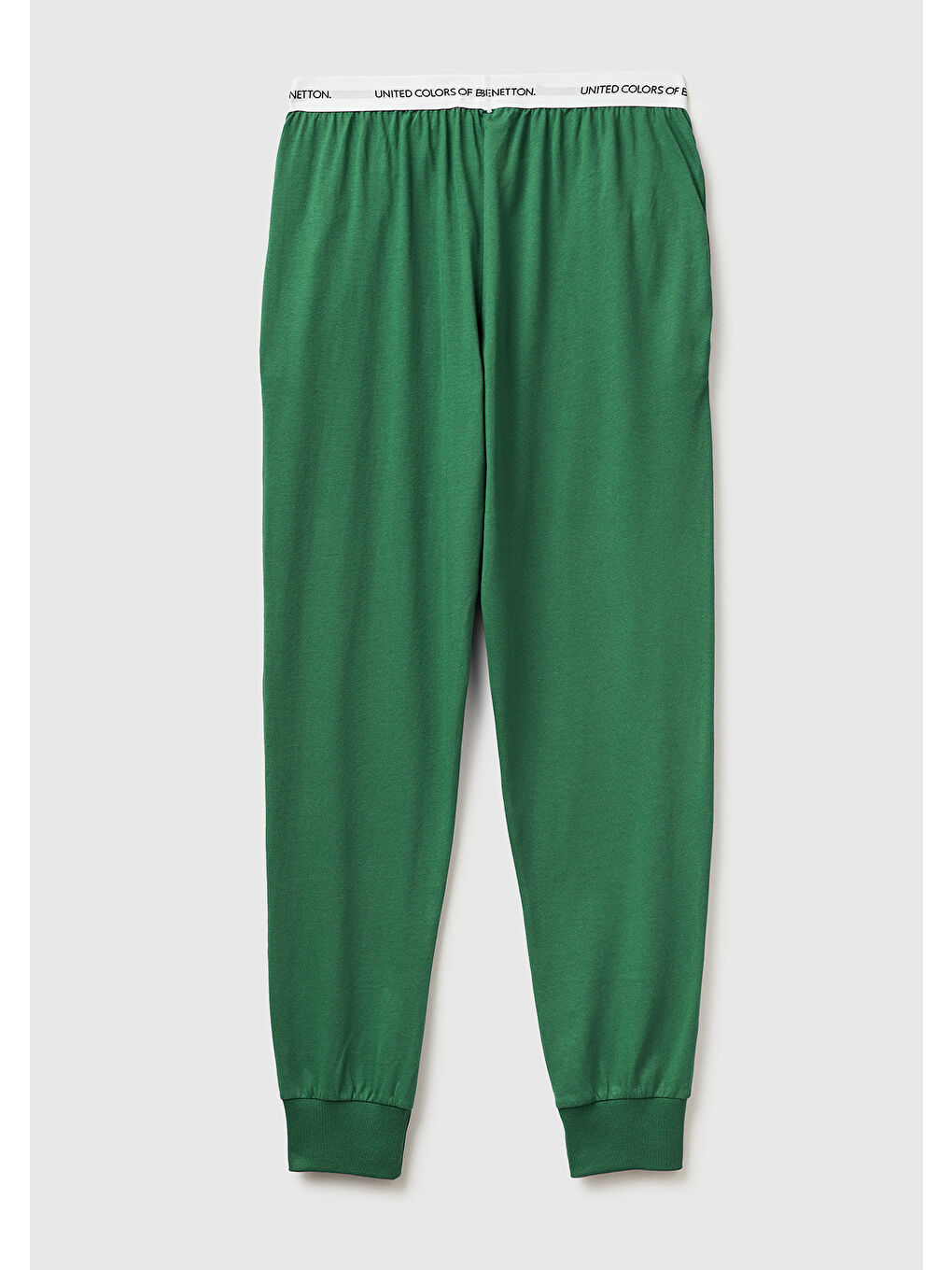 Erkek Yeşil %100 Pamuk Logolu Beli Lastikli Pijama Altı-1