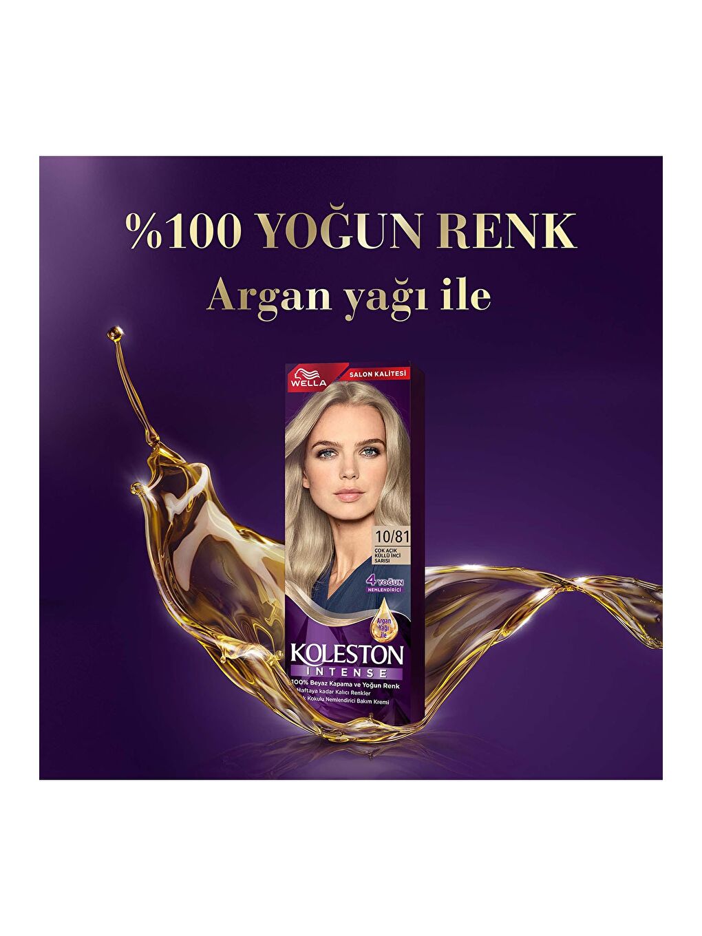 Wella Renksiz Koleston Intense Saç Boyası 10/81 Çok Açık Küllü İnci Sarısı - Salon Kalitesi - 2