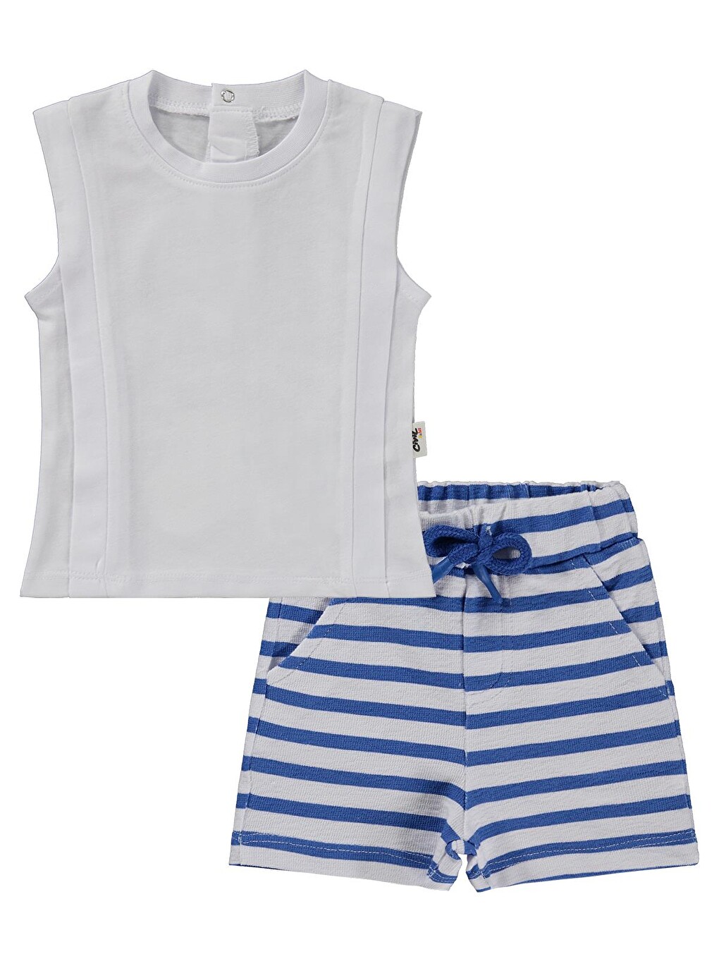 Baby Fresh Lemon Baskılı 6-18 Ay Takım - Mavi-3