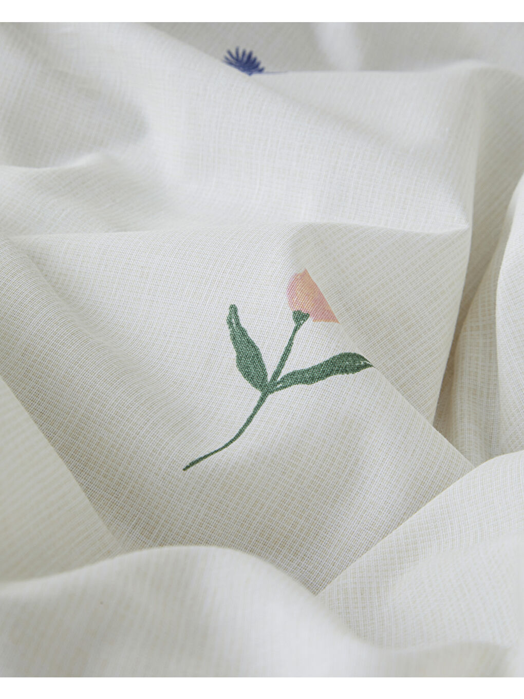 Flowery Kolay Ütülenir Çift Kişilik Nevresim Takımı 200x220 cm Mavi - Yeşil-4