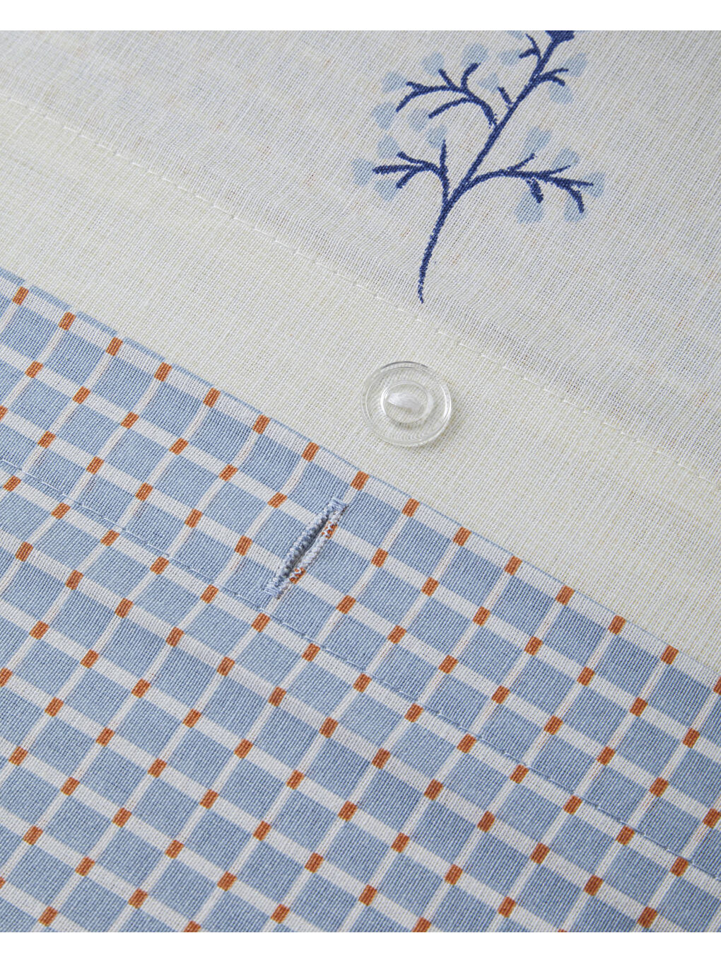 Flowery Kolay Ütülenir Çift Kişilik Nevresim Takımı 200x220 cm Mavi - Yeşil-5