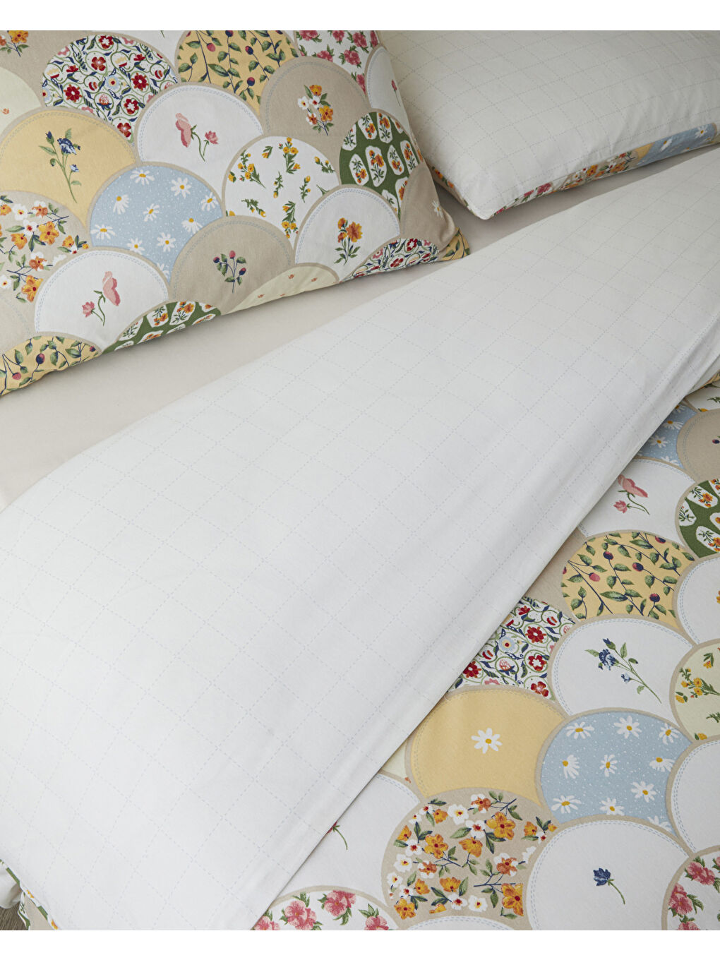 Pretty Loop Kolay Ütülenir Çift Kişilik Nevresim Takımı 200x220 cm Sarı-Yeşil-3