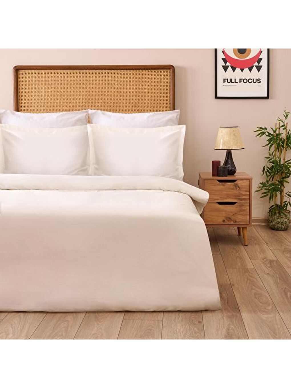 Soft Oxford Yastıklı Tek Kişilik Nevresim Takımı - Beyaz