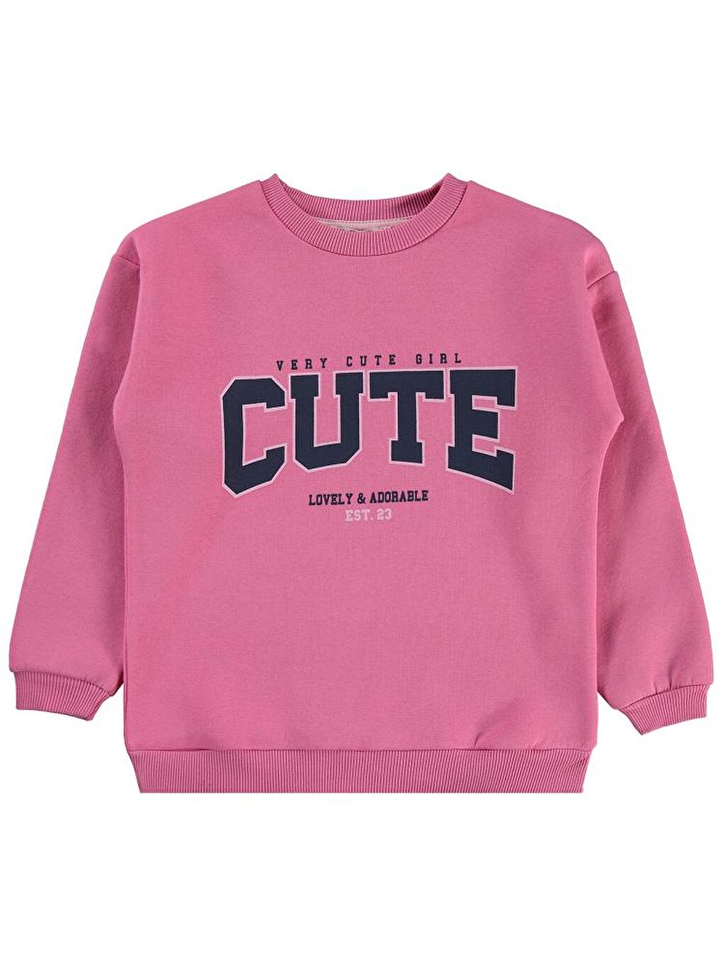 Pembe Girls Cute Baskılı 10-13 Yaş Sweatshirt-1
