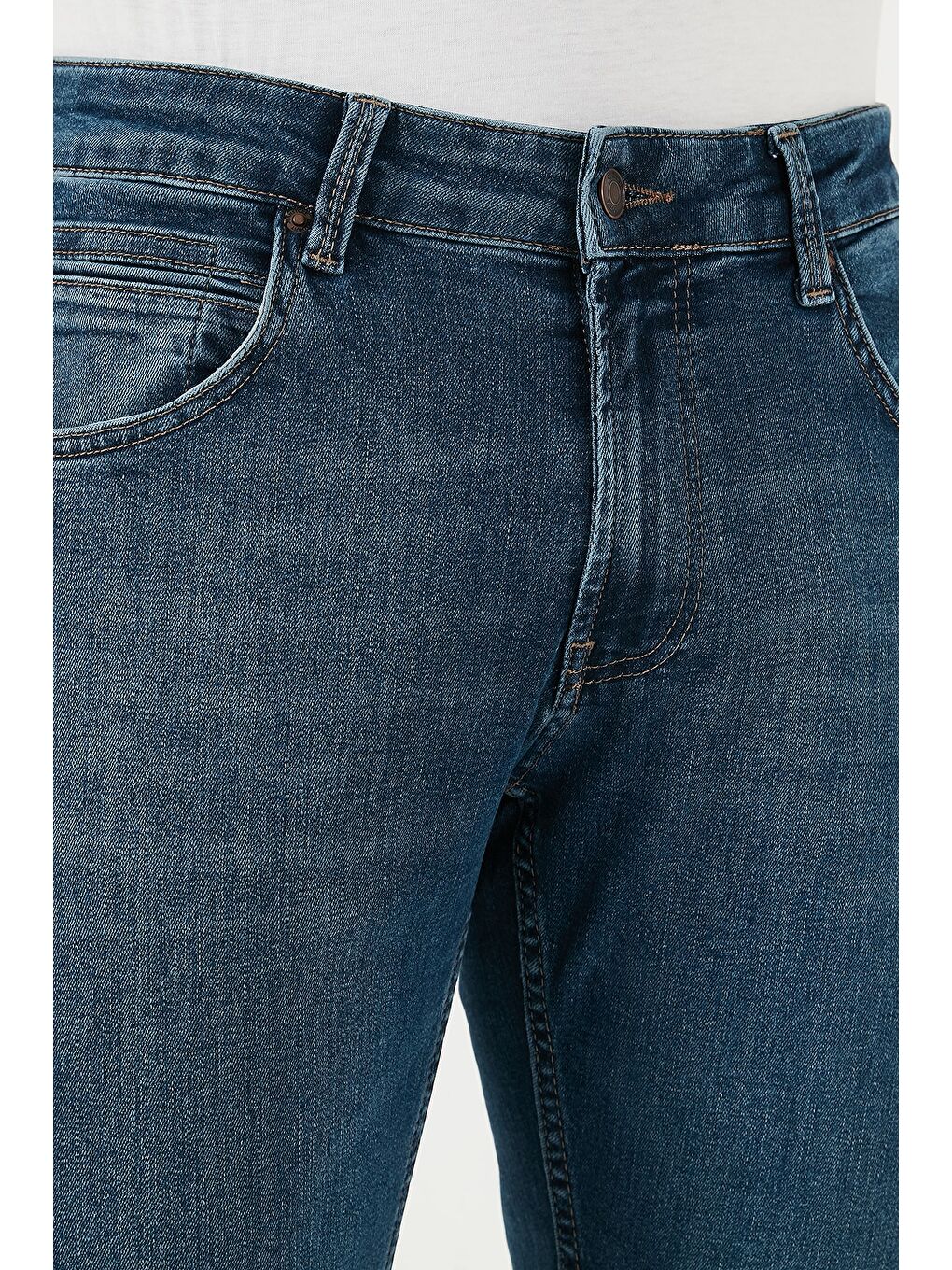 Buratti Mavi Streç Pamuklu Regular Fit Normal Bel Boru Paça Erkek Jeans 2210S04PARMA - 3