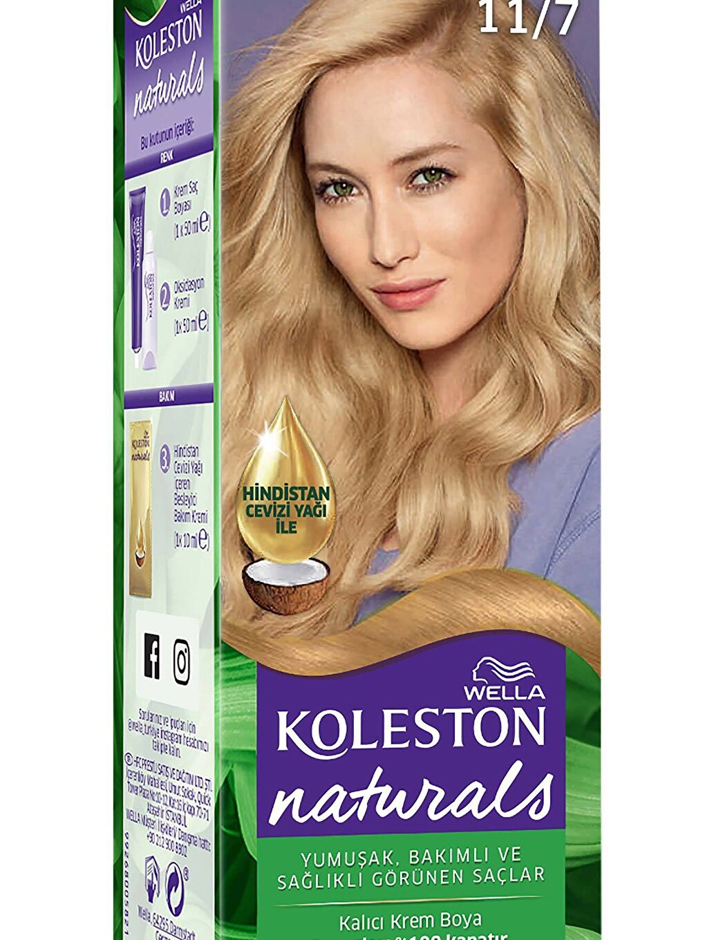 Wella Renksiz Koleston Naturals Saç Boyası 11/7 Vanilya Sarısı - 1