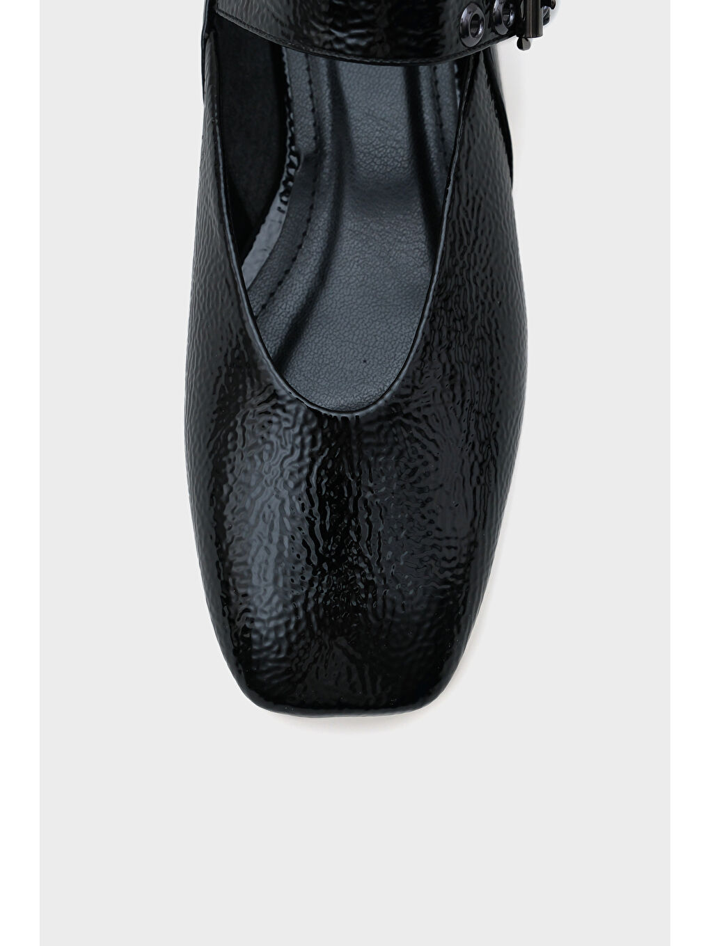 Siyah Arlina Tek Bant Kemerli Kadın Babet-2