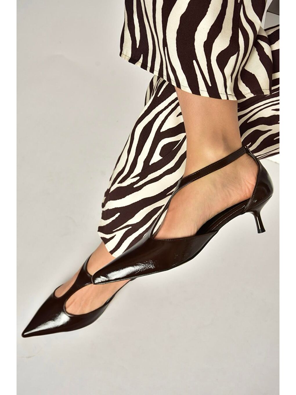 Kahverengi Kadın Topuklu Ayakkabı Y480569960-2