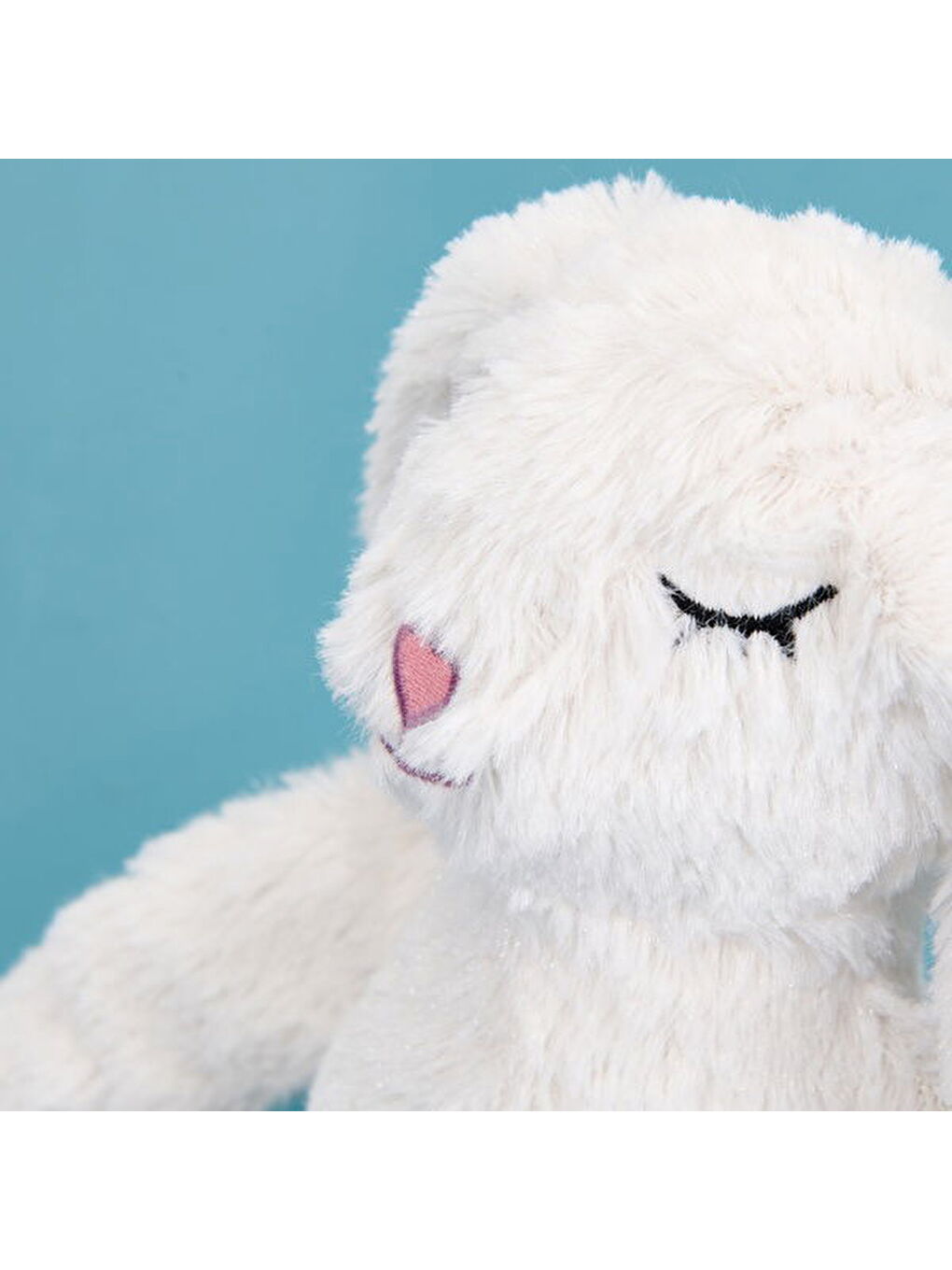 Soft Tavşan Figürlü Yastık - Beyaz - 20x35 cm-3