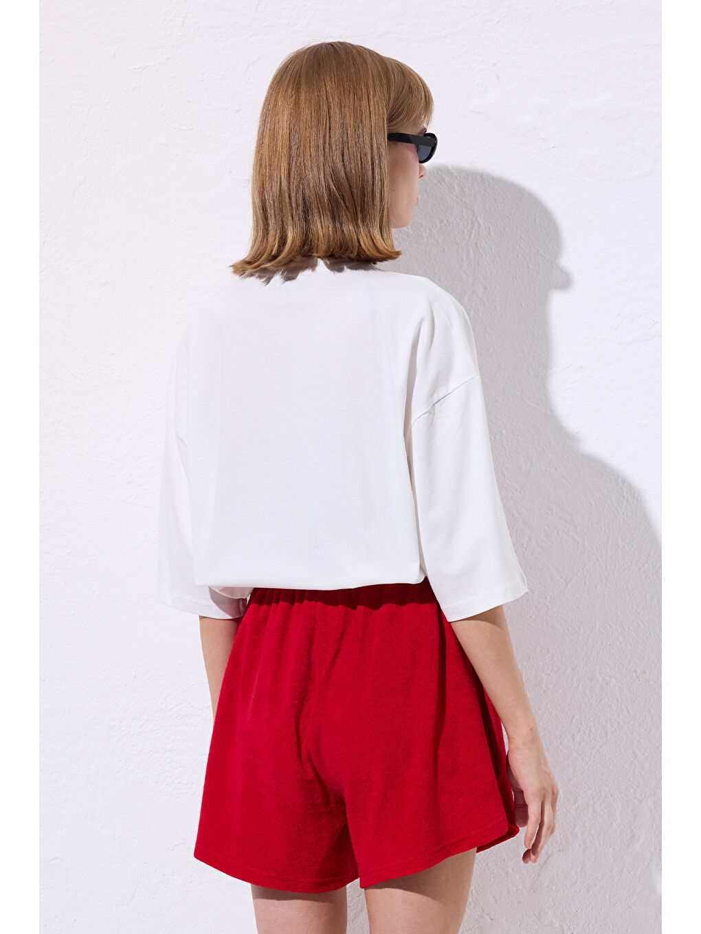 Beyaz Baskılı Kısa Kol T-Shırt Toast-5