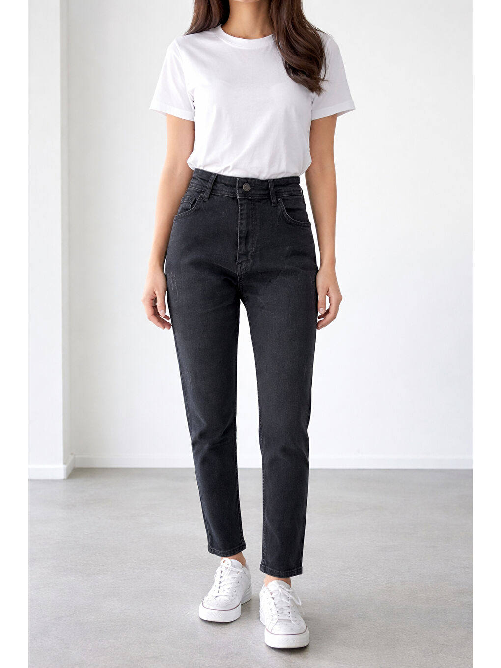 Siyah Fit Kalıp Esnek Jean