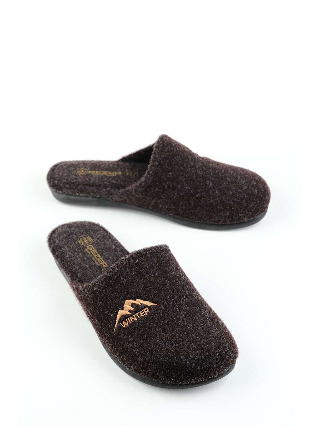 Kahverengi Kışlık Cırtlı Taban Erkek Ev Terlik