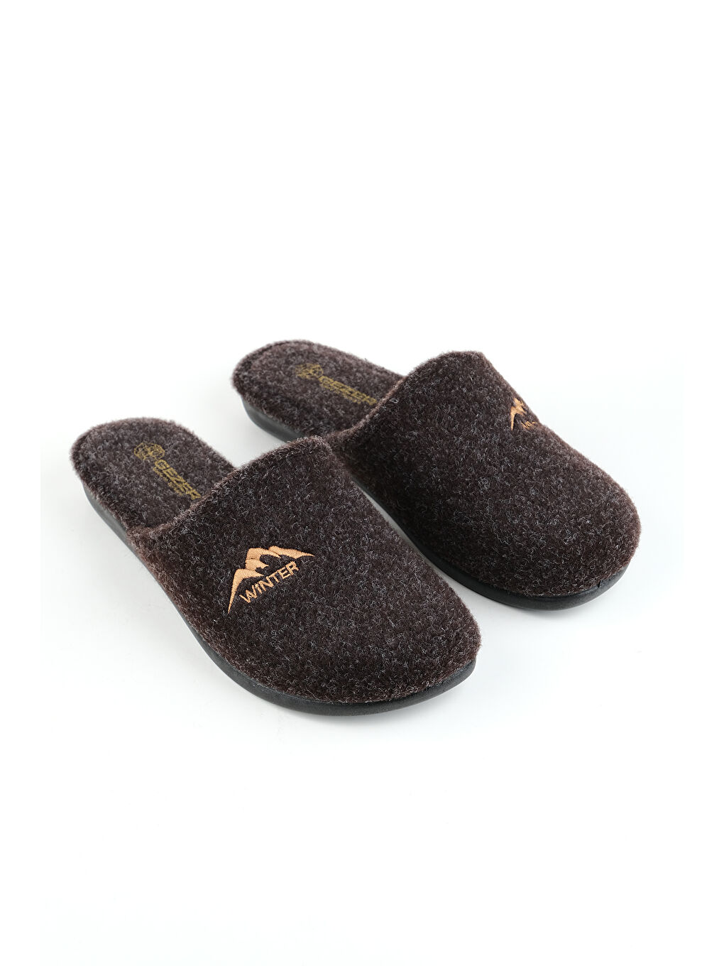 Kahverengi Kışlık Cırtlı Taban Erkek Ev Terlik-2