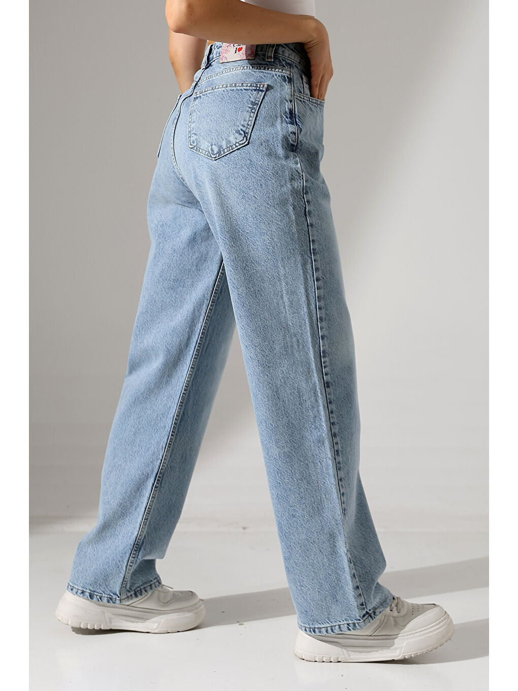 Kadın Açık Mavi Relaxed Fit Jean-2