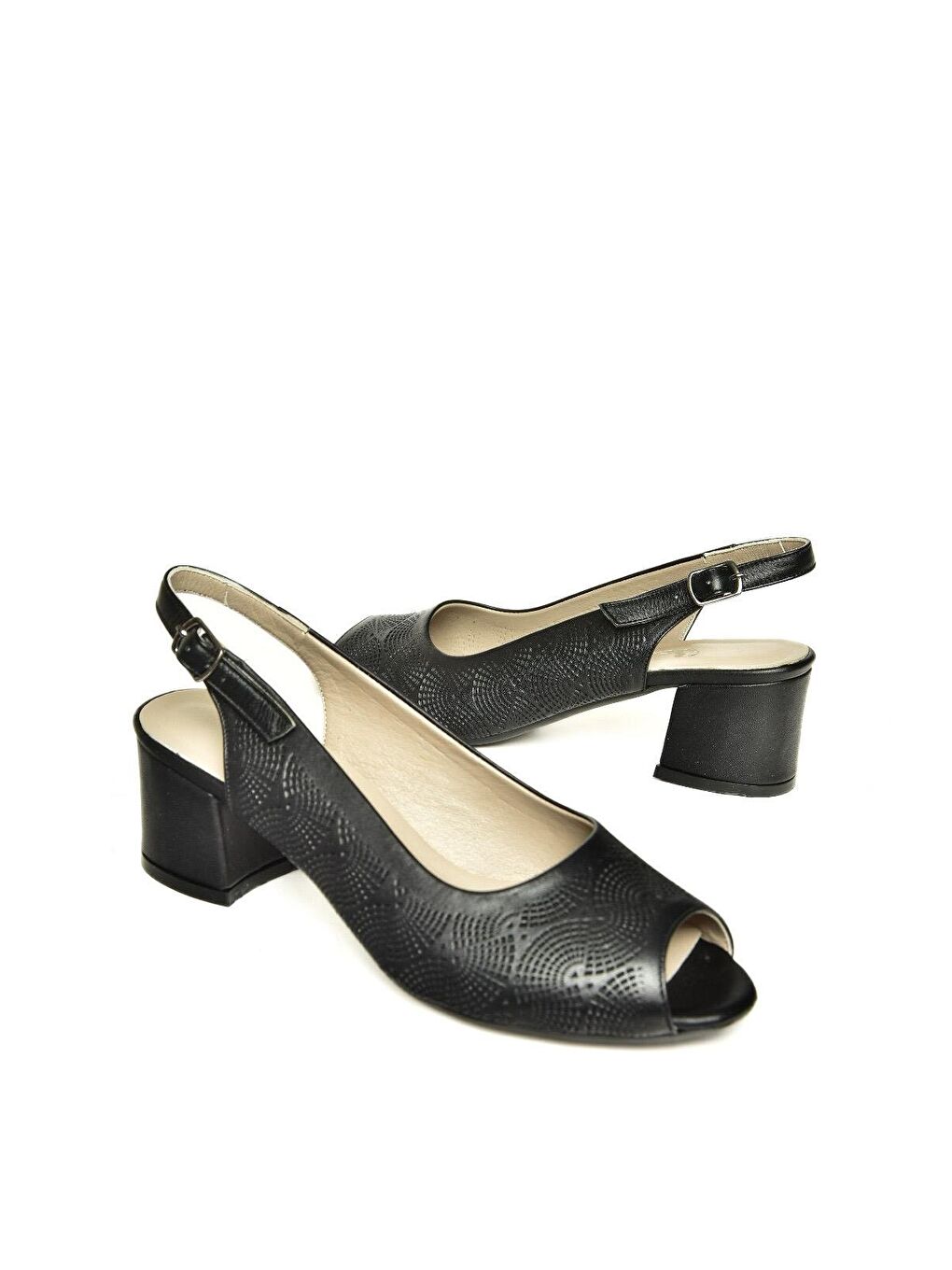U9080221 Siyah Kadın Topuklu Ayakkabı-2