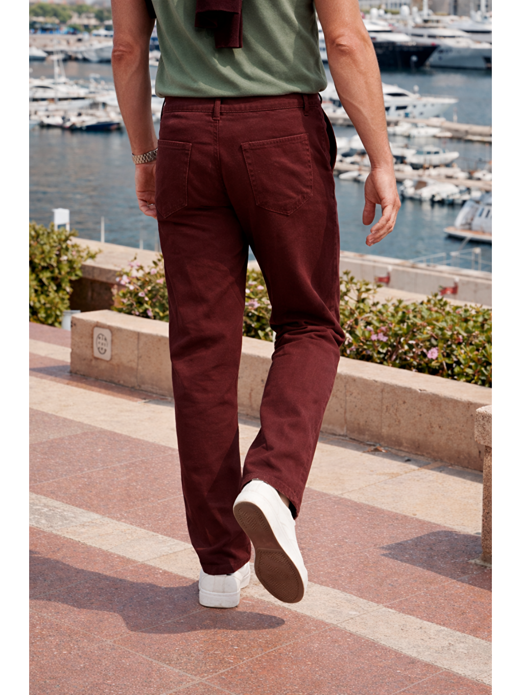 Kahverengi Erkek Relax Fit Kiremit Baggy Kargo Pantolon-5