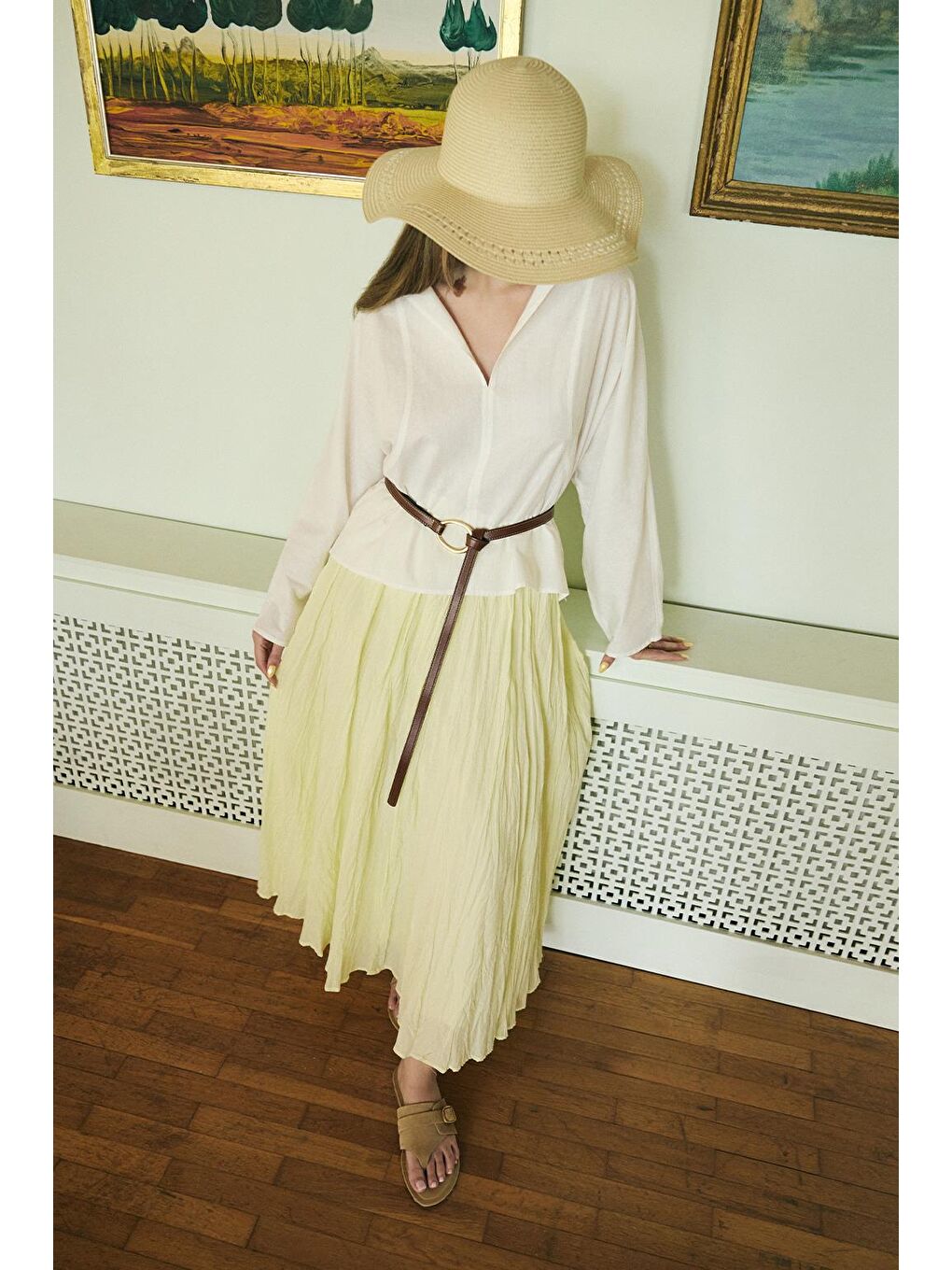 Nora Piliseli Etek Limon Sarısı-1