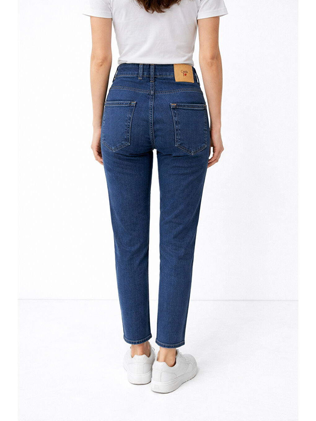 Koyu Lacivert Dar Paça Esnek Jean-1