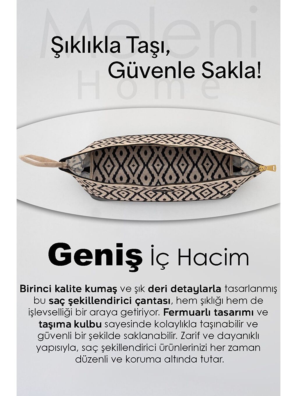 Saç Şekillendirici Seyahat Çantası Tüm Saç Şekillendiricileri Organizer Düzenleyici Büyük Boy Çanta-2