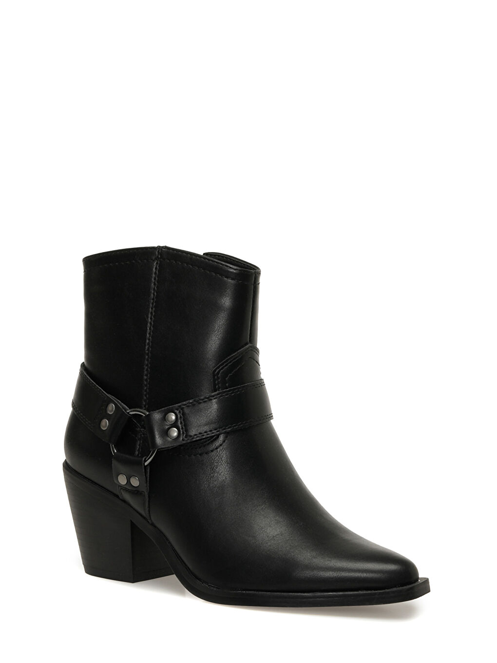 25K-8003 5PR Siyah Kadın Kovboy Bot-1