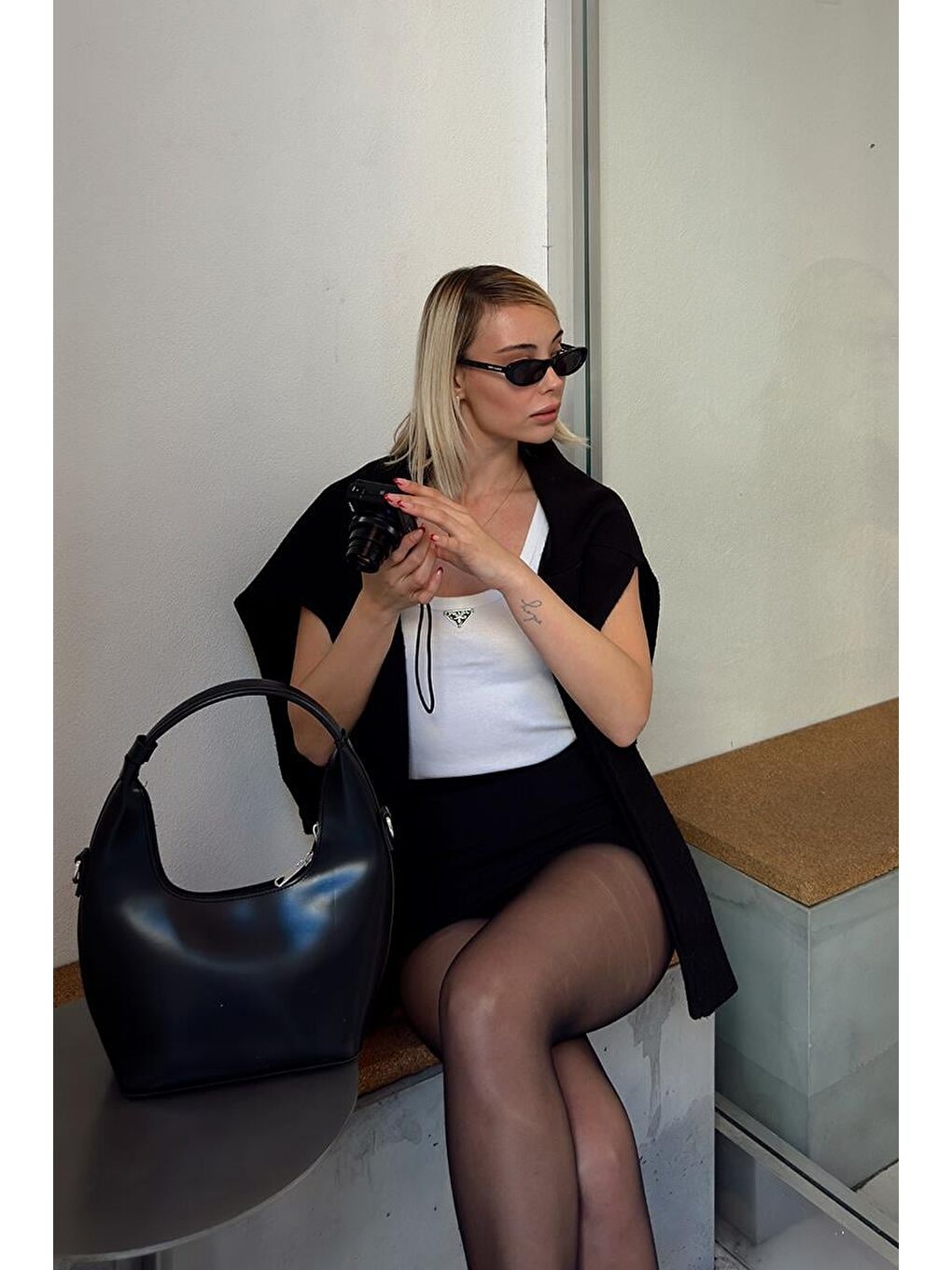 Docpe Bucket Çapraz Çanta Siyah-5