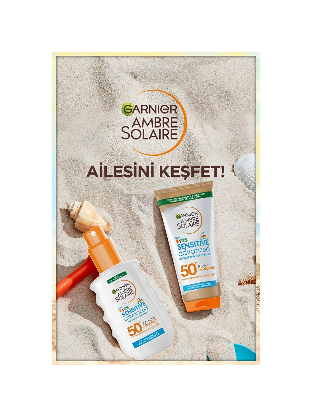 GARNIER Şeffaf Ambre Solaire Çocuk Hipoalerjenik Güneş Koruyucu Sprey SPF 50+ 150 ml - 6