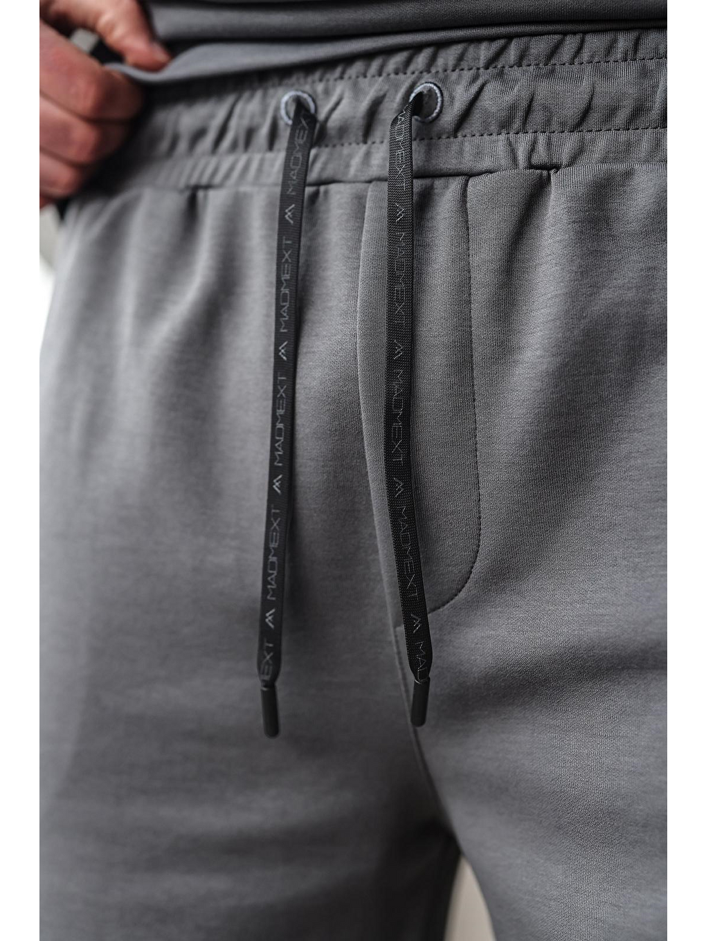 Gri Füme Yarım Fermuarlı Polo Yaka T-Shirt Şort Takım E7348-6