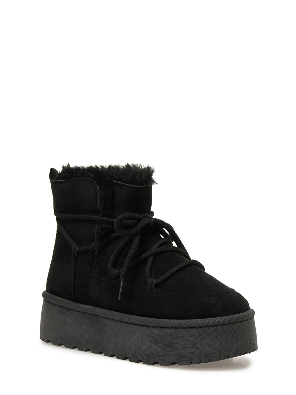 25K-8138 5PR Siyah Kadın Kar Botu-1