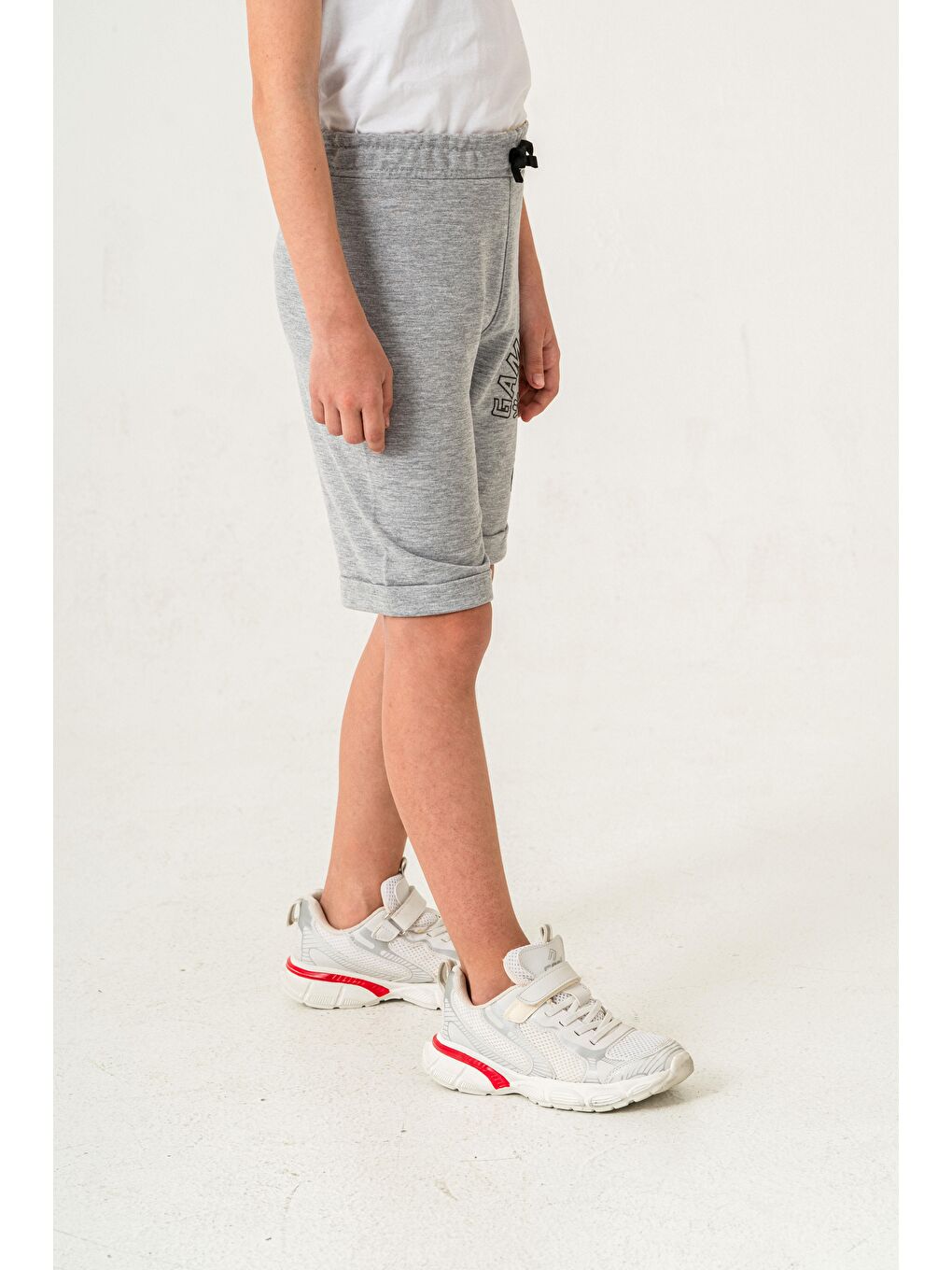 Gri Gamer Club Baskılı  Erkek Çocuk Şort-5