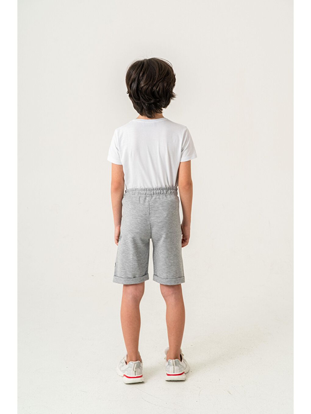 Gri Gamer Club Baskılı  Erkek Çocuk Şort-7