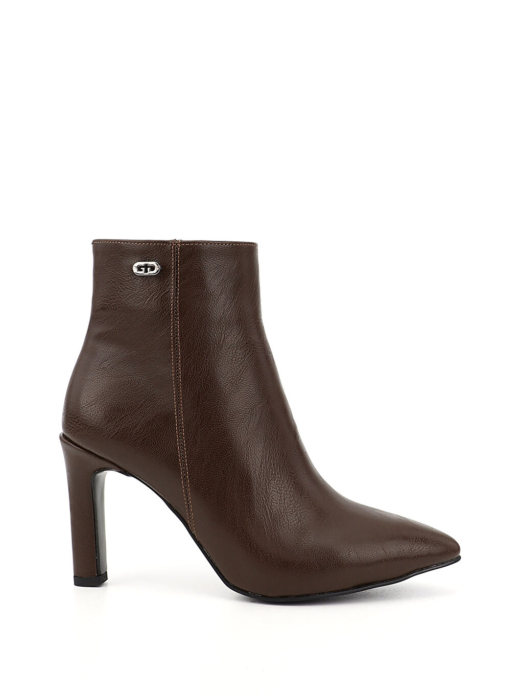 Kahverengi Kadın ÇİKOLATA KAHVE Fermuarlı Sivri Burun İnce Topuklu Bot