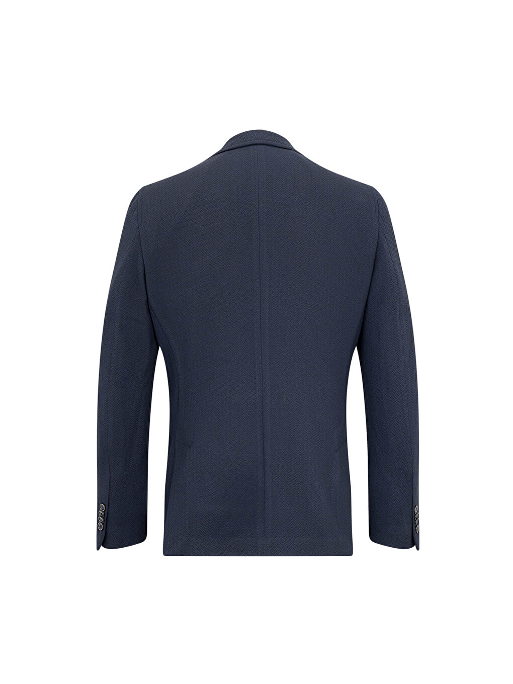 Lacivert Slim Fit Mono Yaka Klasik Ceket-1