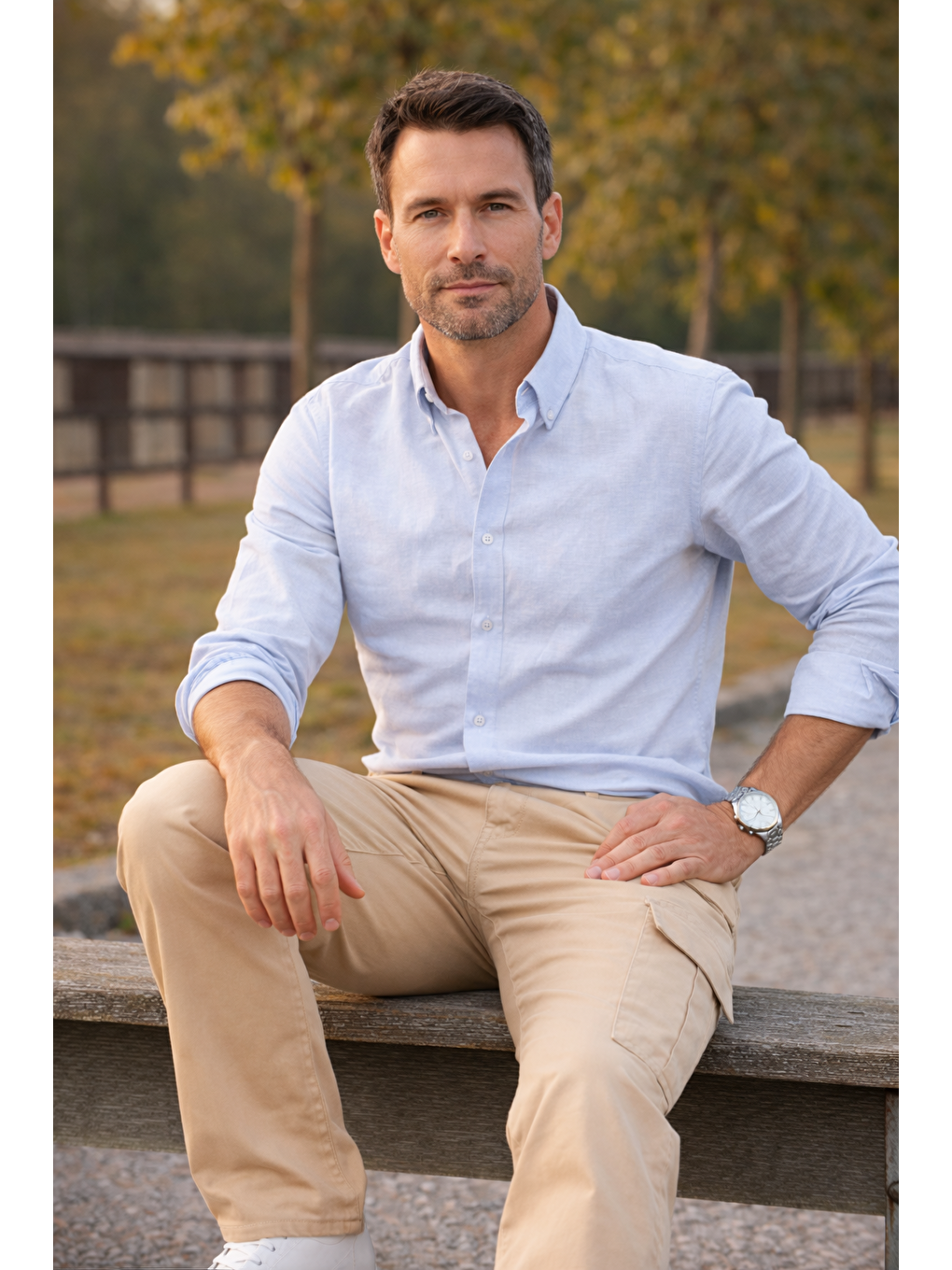 Bej Erkek Premium Comfort Taş Kargo Baggy Pantolon-2