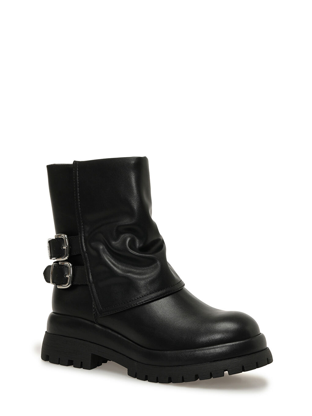 25K-8103 5PR Siyah Kadın Biker Bot-1