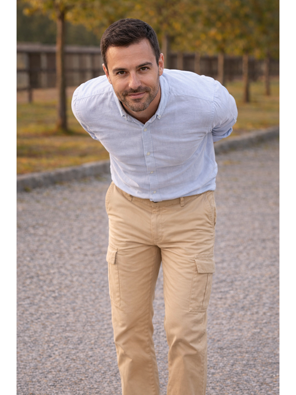 Bej Erkek Premium Comfort Taş Kargo Baggy Pantolon-3