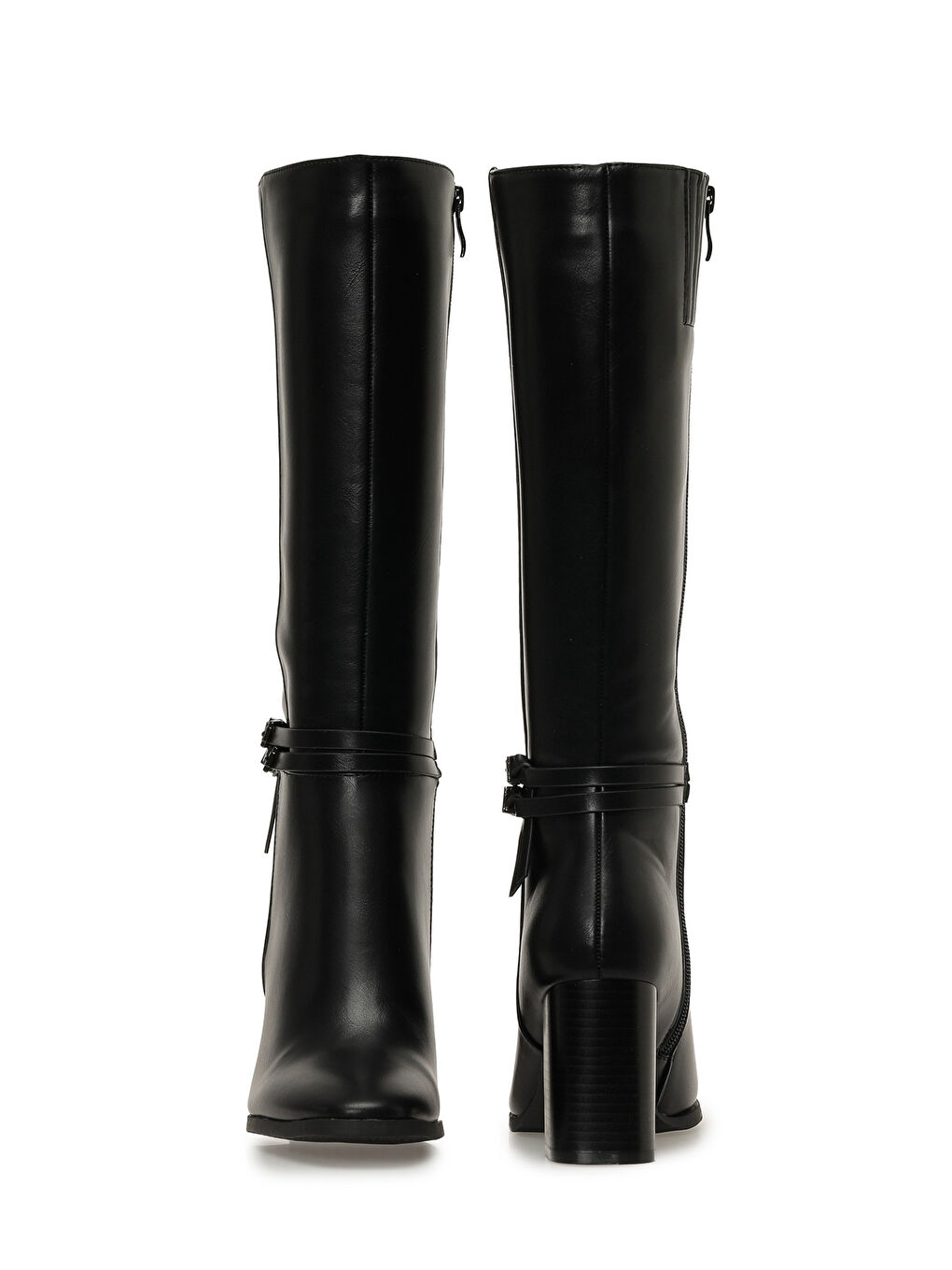 25K-8146 5PR Siyah Kadın Topuklu Çizme-3