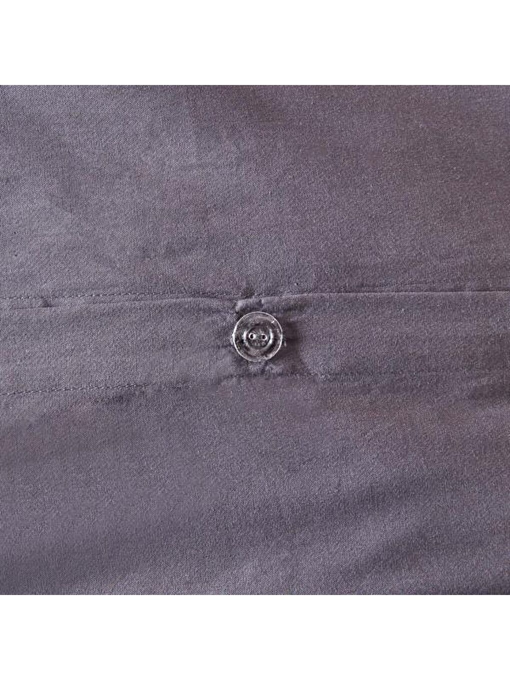 Soft Fırfırlı Çift Kişilik Nevresim Takımı - Antrasit-2