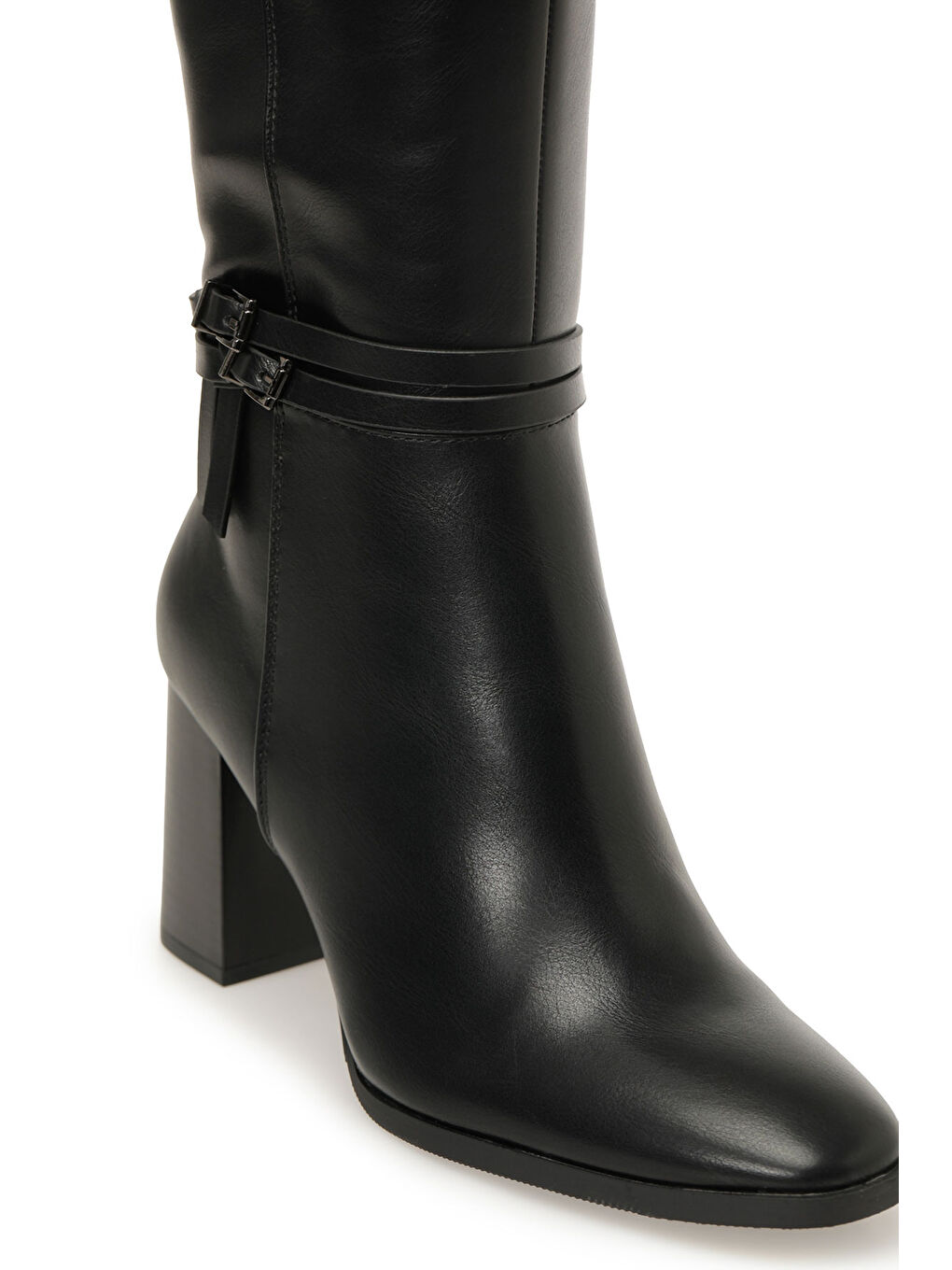 25K-8146 5PR Siyah Kadın Topuklu Çizme-5