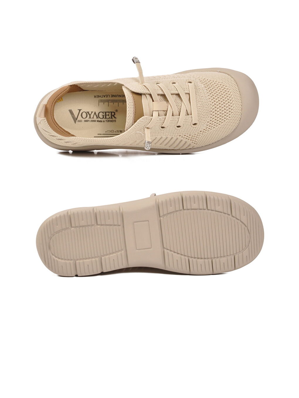 Bej Anorak Örme Anatomik Kadın Casual Ayakkabı B667 Z-4