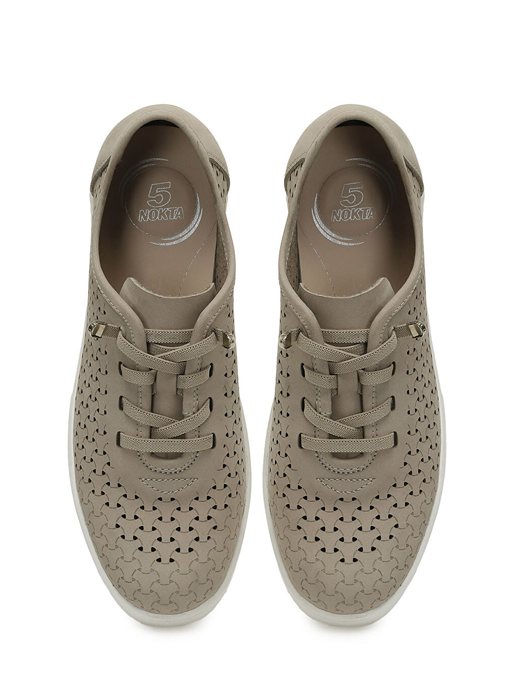 105550.SZ5FX Bej Kadın Dolgu Ayakkabı-3