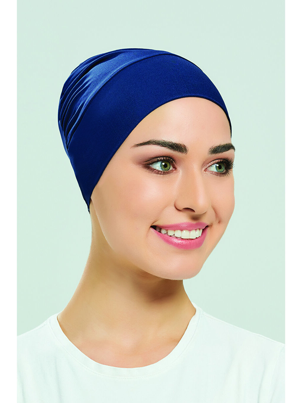 Turkuaz Havuz Deniz Düz Bone R-999-B Mavi02