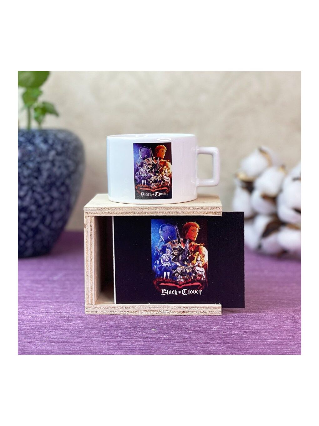 Karışık Black Clover Tasarımlı Kutulu Kupa