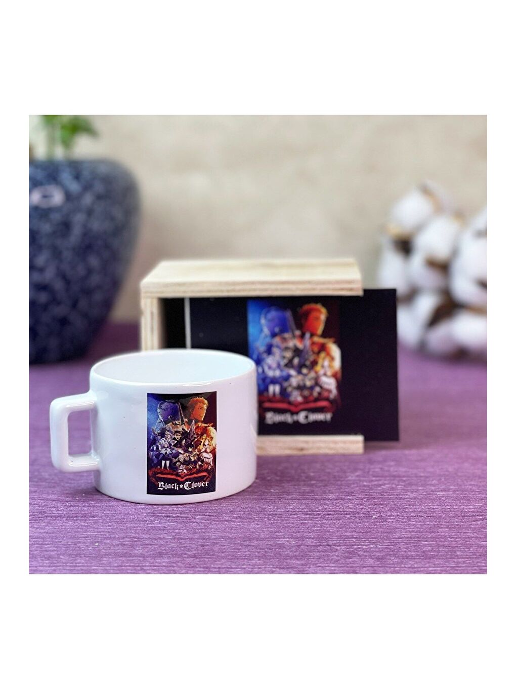 Karışık Black Clover Tasarımlı Kutulu Kupa-1