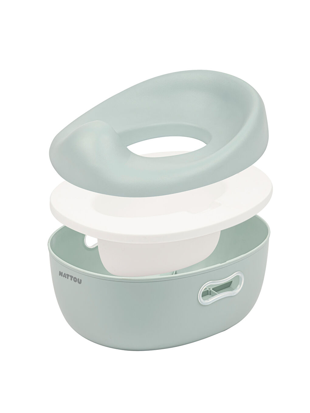 Nattou Potty Care 3 in 1 Lazımlık Oturak Ve Tuvalet Adaptörü - Yeşil - 3