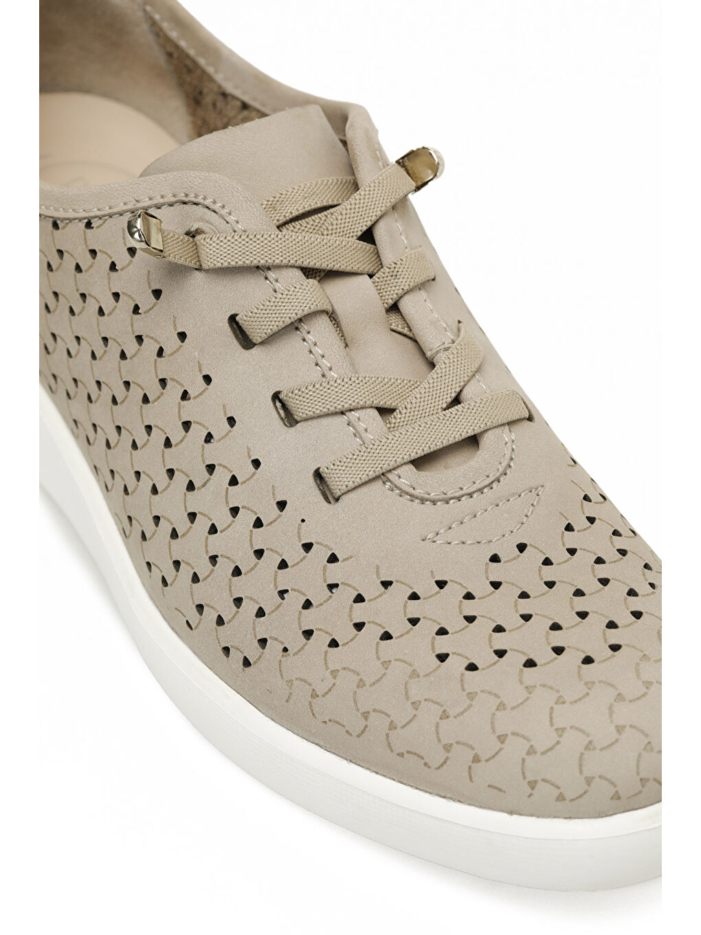 105550.SZ5FX Bej Kadın Dolgu Ayakkabı-6