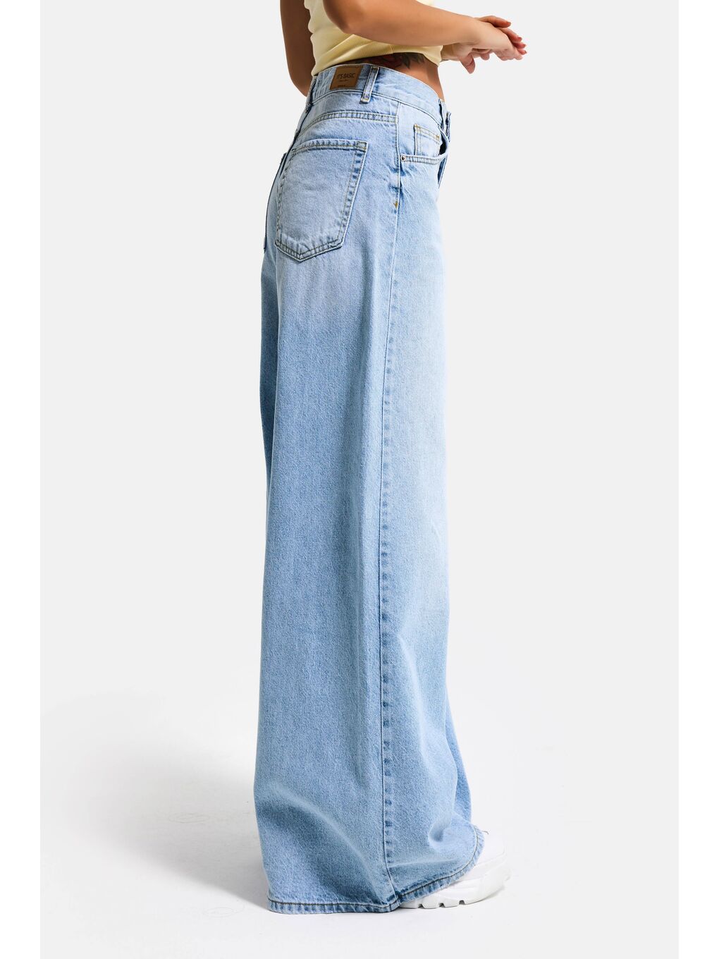 Kadın Açık Mavi Hera 4s6-3 Palazzo Fit %100 Pamuk Denim Jean-2