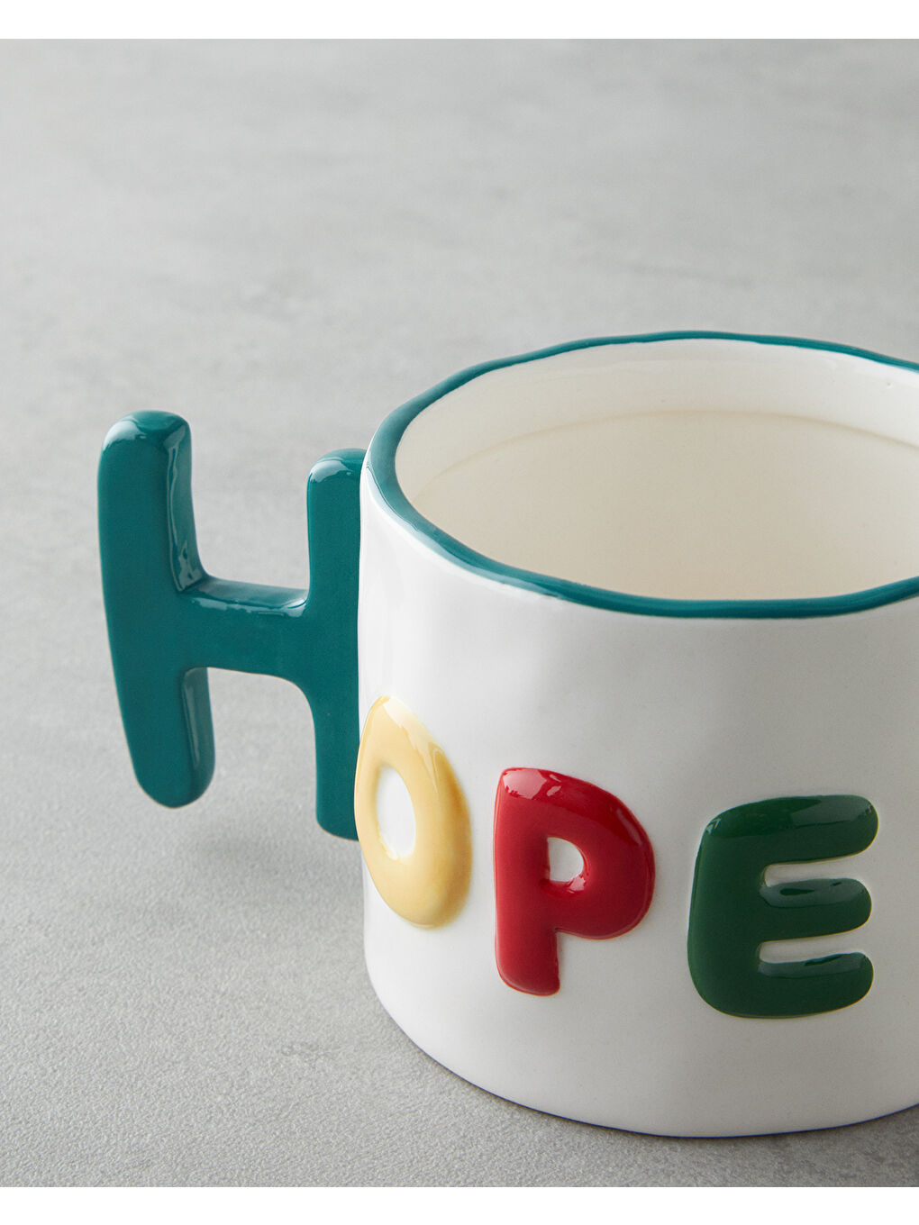 Beyaz Hope More Stoneware Kupa 400 ml Renkli-1