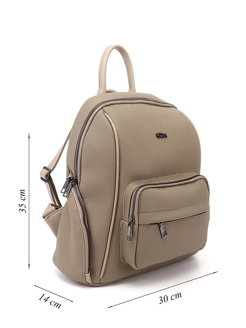 Bej Kadın KUM El ve Sırt Çantası-1
