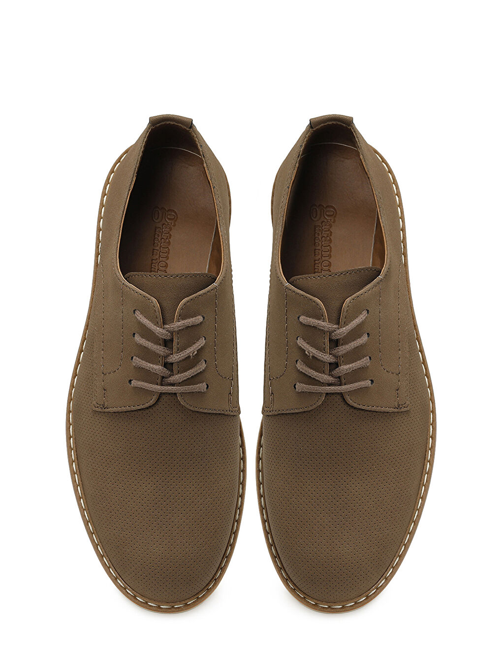 Kahverengi KIR JJ 5FX Taba Erkek Klasik Ayakkabı-3