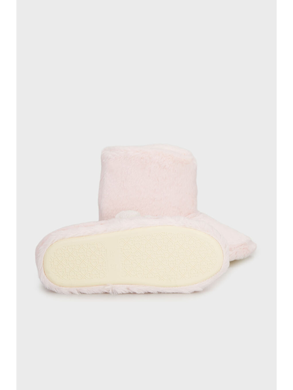 Pembe Yumuşak Dokulu Pelüş Ponponlu Kadın Panduf 6722003-3